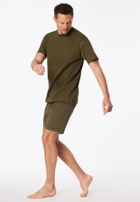 Produktbild von Schiesser Herren Schlafanzug kurz Gr. 50 oliv