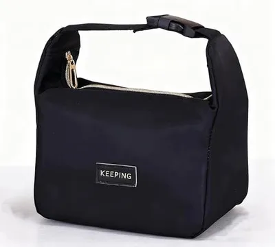 Zdjęcie produktu dla Torba na lunch termiczna dla kobiety czarna szczelna 22X14X15 cm