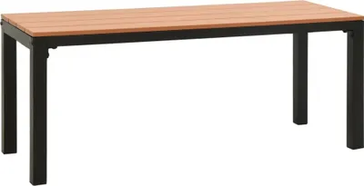 A product shot of a garden bench on a white background.