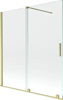 Immagine prodotto di Mexen Velar paratia per vasca da bagno a 2 ante scorrevoli 150 x 150 cm, trasparente, oro spazzolato - 896-150-000-01-55