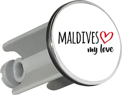 Produktbild von Huuraa Waschbeckenstöpsel Maldives my love 4cm höhenverstellbar Abflussstopfen Geschenkidee