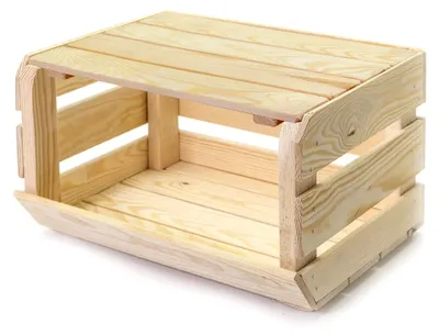 Produktbild von Holzkiste für Obst und Gemüse, stapelbar mit Deckel