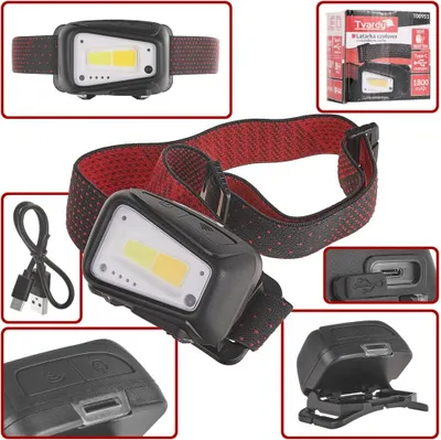 Productafbeelding van TVARDY Hoofdlamp met bewegingssensor, COB LED 5W+3W, 520lm, USB-oplaadbaar, model T00951