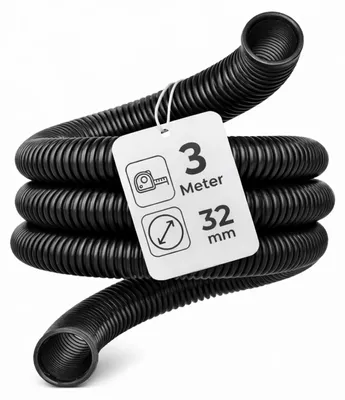 Immagine prodotto di Tubo flessibile per aspirapolvere - 32 mm - 1 metro - Flessibile - Industriale