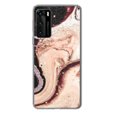 Produktbild von MuchoWow® Handyhülle Schutzhülle Hülle für Huawei P40 Marmor - Mineralien - Naturstein Silikon Softcase Handy Hülle - Handytasche