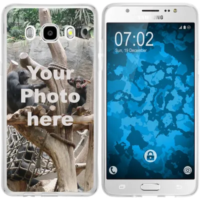 Produktbild von PhoneNatic Case kompatibel mit Galaxy J5 (2016) J510 Personalisierte Handyhülle  clear zum selbst gestalten mit eigenem Foto