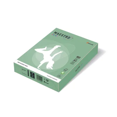 Produktbild von Kopierpapier MAESTRO Color Pastell A4 80g/m² 500 Blatt mittelgrün. Packung mit 5 Stück