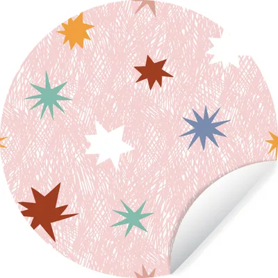 Produktbild von MuchoWow® - Wand Kreis - Wand Bild - Foto Tapete - Selbstklebende - Wohnzimmerdekoration - Wand Dekoration - Kinderzimmer
