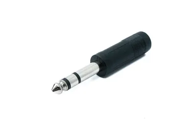Produktbild von SYSTEM-S Audio Adapter Stereo TRS 6.35 mm Klinke Stecker zu Buchse 1/4" Kabel in Schwarz