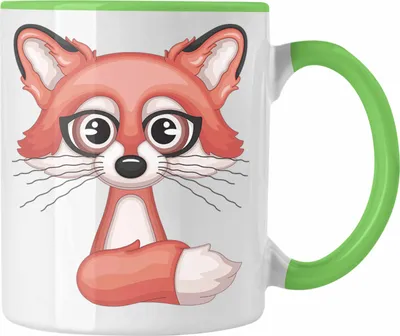 Produktbild von Trendation - Fuchs Grafik Tasse Geschenk (Grün)