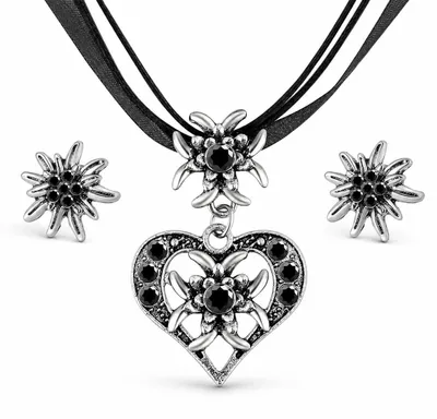 Produktbild von Czdtq 3 Stück Trachtenschmuck Damen Accessoires Dirndl Kette