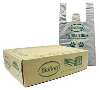 Image de BioBag : Sacs biodégradables de haute qualité pour les excréments d'animaux de compagnie, avec poignées, taille standard, 150 pièces