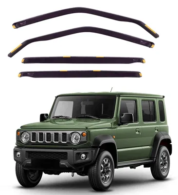 Produktbild von Windabweiser  Passend Für Suzuki Jimny 5D ab 2023 4tlg LSE Regenabweiser, Schwarz, Getönt, Aerodynamisch, Einfache Montage, Befeistigung mit Clips