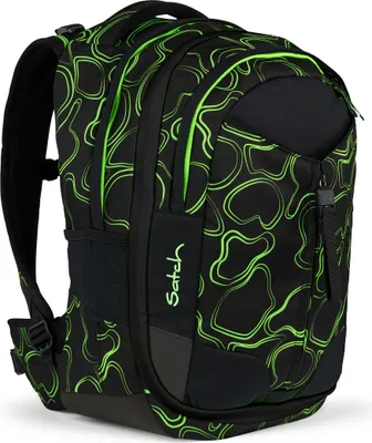 Image de satch sac d'école pour ordinateur portable Match Green Supreme noir
