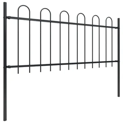 Zdjęcie produktu dla Panel Ogrodzeniowy Z Zaokrąglonymi Końcami, 1,7 X 1 M, Czarny Lumarko!