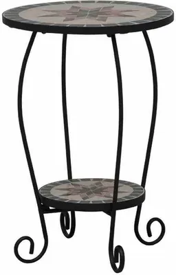 Produktbild von Blumentisch >Stella< in matt schwarz - 40x60x40 (BxHxT)