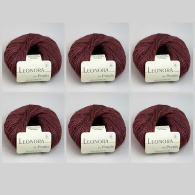 Produktbild von 6x Leonora von Permin – s Garn aus Seide, Wolle und Kid-Mohair (33 Dunkelrost)