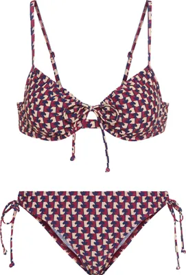Produktbild von LSCN by Lascana Bügel-Bikini bordeaux bedruckt Größe 36 Cup C