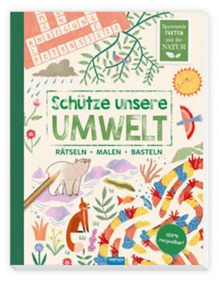 Obrázek produktu pro TRÖTSCH - Beschäftigungsbuch "Schütze unsere Umwelt-Tiere" | Recyclebares Kinderbuch mit Rätseln, Malvorlagen und Bastelideen. Kinderbuch mit spannendem Wissen über den Naturschutz | Ab 5 Jahren