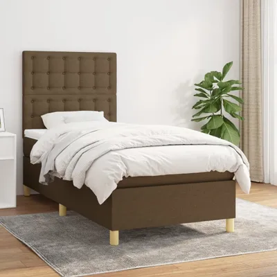 Produktbild von Möbel Boxspringbett mit Matratze Dunkelbraun 80x200 cm Stoff - Klassische Betten 3142612