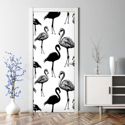 Produktbild von Dekorative Aufkleber selbstklebend Klebefolie Abnehmbarer Türposter Exotisch Blätter 70 x 200 cm