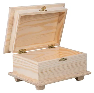 Produktbild von Rayher Holz Schatulle,100%, natur, 10,5 x 19 x 13,5 cm, Holzbox mit Deckel