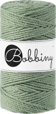 Zdjęcie produktu dla Bobbiny 3PLY Macramé Rope 3 mm 100 m Eucalyptus Green Sznurek