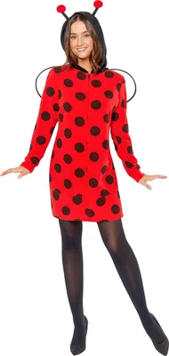 Produktbild von Marienkäfer Kostüm für Damen langärmelig rot - M / L