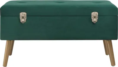 Obrázek produktu pro vidaXL Lavice s úložným prostorem 80 cm Zelený samet