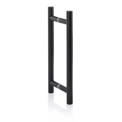 Image de Türgriff Für Glas tür Mini Premium - Schwarz Stahl / Schwarz Holz