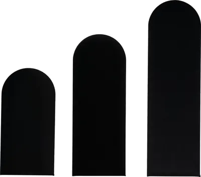 Produktbild von Komvortowy | Ovales Polsterpaneel | Wandkissen Velours Schwarz 80x20 cm | Wandpolster | Bettkopfteil | Wandpaneel