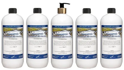 Produktbild von Duft- und farbstofffreies Shampoo, 5 x 1 Liter, mit Pumpe