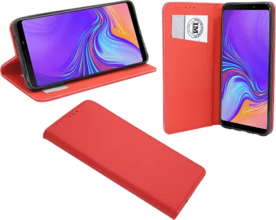 Obrázek produktu pro Smart book pouzdro kompatibilní s mobilním telefonem Samsung Galaxy A9 2018 (A920F) pouzdro peněženka s funkcí stojánku držák na karty červené @cofi1453®