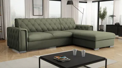 Obrázok produktu pre Rohová sedačka s úložným priestorom JARANA - khaki, pravý roh
