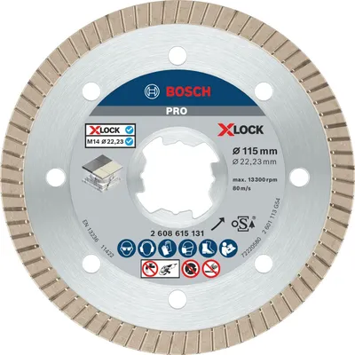 Obrázek produktu pro Bosch 2 608 615 131, Řezací disk, Kámen, Taška, Bosch, 2,22 cm, 11,5 cm, 1,4 mm