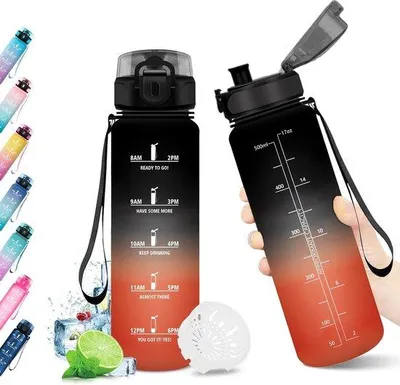 Immagine prodotto di Borraccia Famanu per bambini, 500 ml/1 litro, sportiva, senza perdite, priva di BPA