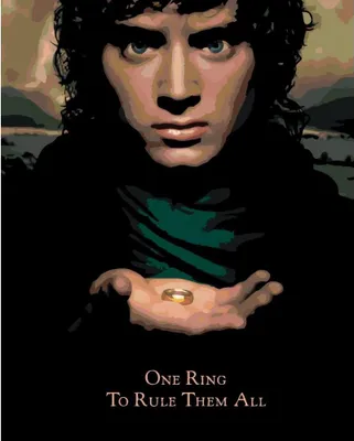 Produktbild von Malen nach Zahlen Bilder zum Malen - Frodo mit dem Ring 40x50 cm