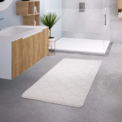 Produktbild von TT Home Badezimmer Badematte Duschmatte Rutschfest Waschbar Memory Schaum Stein Muster Größe 60x100 cm