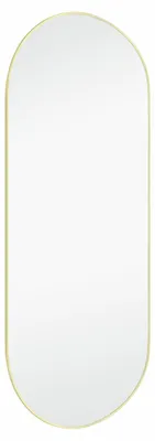 Produktbild von Moderner Wandspiegel JOSIE oval 30 x 70 cm goldfarbenes Metall mit Aufhängungen