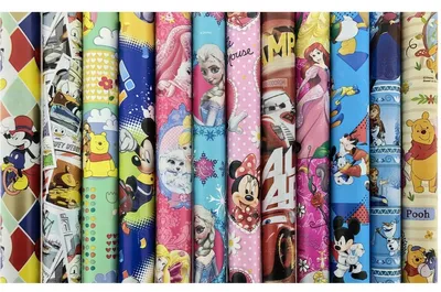 Productafbeelding van Disney assortiment cadeaupapier inpakpapier voor kinderen - 200 x 70 cm - 5 stuks