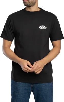 Produktbild von Vans Doppeltes Standard-T-Shirt mit Rückenlogo, Schwarz XS
