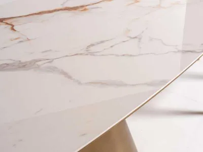 Produktbild von Eleganter Küchentisch Stilvoller Esszimmertische Metallfuß Möbel