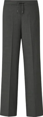 Produktbild von comma Wide-Leg-Hose Melange-Optik mit Eingriffstaschen Grau/Schwarz Gr. 36