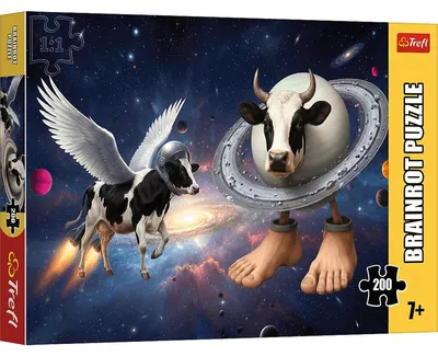 Obrázek produktu pro Puzzle TREFL BrainRots: Šílená kráva 200 dílků