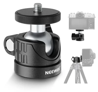 Zdjęcie produktu dla NEEWER Basics Mini głowica kulowa, przenośna głowica statywu, adapter do mocowania kamery
