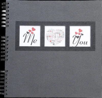 Produktbild von Exacompta 16215E Spiralfotoalbum ME & YOU 32x32 cm, 60 Seiten schwarz - Schwarz