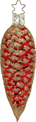 Produktbild von Christbaumschmuck Glas Zapfen 11cm Rot