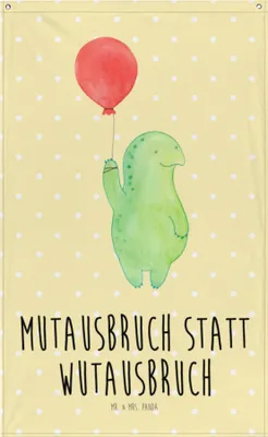 Produktbild von Mr. & Mrs. Panda Wandtuch Schildkröte Luftballon - Gelb Pastell - Geschenk, Ballon, Wandbild, Wandbehang, Mut, Schildkröten, Wandteppich, Gobelin, Tapestry