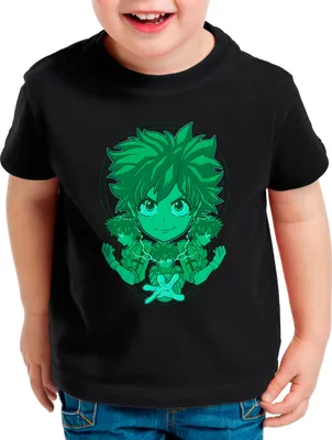 Produktbild von style3 Green Power Kinder T-Shirt superhero japan acade mia manga