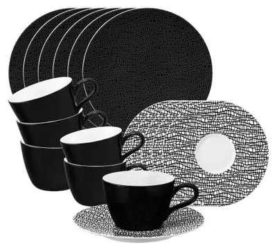 Produktbild von Seltmann Weiden Life Fashion Kaffeeservice 18-teilig - Glamorous Black